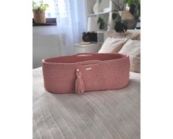 Mozesmand BOHO Handgemaakt katoen met matras - blush