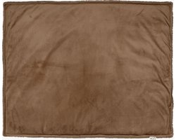 MOZZ BAGS - Boxkleed Teddy Velours - Bruin - Dikke Vulling met Rits - Tweezijdig te Gebruiken