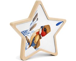 Mr Cadeautjes MDF fotolijst ster 14 x 13,5 - design Elegante zeedier-illustratie met porseleinen rand | cadeau