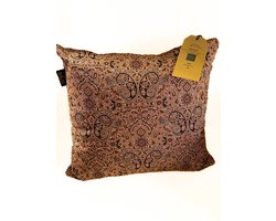 M&R design sierkussen hoes woonkamer 40x40 dubbelzijdig Perzisch zijde handgeweven Ghazaal