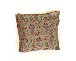 M&R design sierkussen hoes woonkamer 40x40 dubbelzijdig Perzisch zijde handgeweven Khorshid