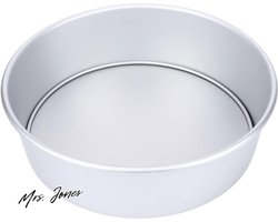 Mrs. Jones 10 Inch Ronde Cakevorm - Verwijderbare Bodem - Bakvormen Geanodiseerd Aluminium - Tier Cake Pan Set - Bruiloft Verjaardagsfeestje .