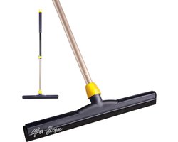 Mrs. Jones 137 cm lange verstelbare telescopische paal zware huishoudelijke bezem perfect voor garage binnenplaats douche badkamer huisdier haar bont vloer marmeren glazen tegel water schuim .