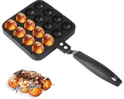 Mrs. Jones 16 Gat Gietijzeren Takoyaki Pan Anti-aanbak Kookvorm Lade Keuken Accessoires - Bakken Octopus Bal Ei soezen .