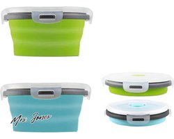 Mrs. Jones 2 ronde siliconen opvouwbare containers - vershouddozen voorraaddozenset magnetronbestendig .