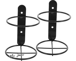 Mrs. Jones 2 stuks wandgemonteerde wijnrek wand-opslag displayrekken muur gemonteerd wijnstandaard champagnefles standaard wijnhouder flessenhouder enkel wijnrek - opslag organisator .