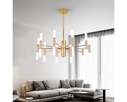 Mrs. Jones - 20 Kop Kroonluchter - Moderne Gouden LED Kroonluchter - 66 cm - Moderne Lamp - Hanglamp Kroonluchter - Plafonniere