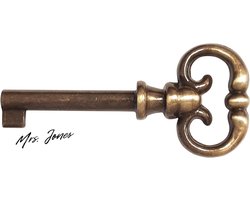 Mrs. Jones Antieke Decoratie Rustieke Vintage Sleutel Zamak Sleutel - Verouderd Messing .