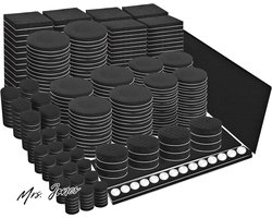 Mrs. Jones Antislip Meubel Pads 156-stuks Zelfklevende Rubber Voeten Meubelvilt Anti Kras Vloerbeschermers Stoelpoot Hardhouten Vloeren (Gemengde Maat) .