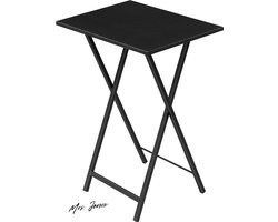 Mrs. Jones Bijzettafel bankuiteinden opvouwbare tafels in industriële stijl voor kleine ruimtes woonkamer slaapkamer zwart EBK15BZ01 .