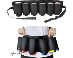 Mrs. Jones Draagbare bierriem bier frisdrank kan riemhouder drankblikjesriem borrelriem voor kamperen wandelen outdoor party - zwart zwart .