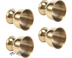 Mrs. Jones Eierdopjes set roestvrijstalen eieren - hardgekookte eieren en zachte lade gereedschapshouders - keuken goud .