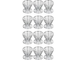 Mrs. Jones Eierdopjes van roestvrij stalen draadspiralen - set van 12 stuks .