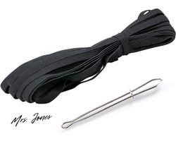 Mrs. Jones Elastische naaiband 10 mm zwart 6 m naaiband naai-accessoires jurken broeken banken - elastische band .