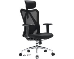 Mrs. Jones Ergonomische bureaustoel draaistoel verstelbare lendensteun hoofdsteun- armleuning hoogteverstelling kantelfunctie rugvriendelijk 150 kg .