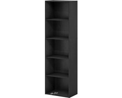 Mrs. Jones Essence Collection 5-Tier Omkeerbare Open Boekenkast Blackwood .