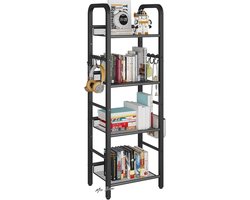 Mrs. Jones Essence Collection Boekenkast opbergrek 5 niveaus S-haken zwart .
