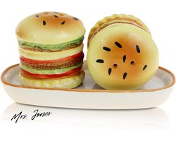 Mrs. Jones Grappige Zout en Peperstrooier Zout en Pepermolenset • Cadeau om in Huis te Komen • Zout en Peperstrooierset Grappig • Grappige Kaboutergeschenken • Cadeau Nieuwe Woning - Burger .