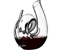 Mrs. Jones Handgemaakte RIEDEL Curly Fatto A Mano Karaf met Kristalhelder Glas .