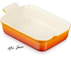 Mrs. Jones Heritage rechthoekige schaal aardewerk 32 cm 231 liter vulkanisch - keuken - koken .
