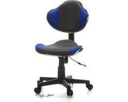 Mrs. Jones hjh OFFICE 633000 kinder bureaustoel ergonomisch ontworpen KIDDY GTI-2 stof grijs-blauw bureau chair met verstelbare armleuningen .