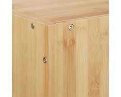 Mrs. Jones Hoekkast van bamboe met 3 vakken 855 x 29 x 29 cm - Open kast voor woonkamer of keuken - Natuurlijke uitstraling .