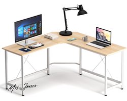 Mrs. Jones Hoekschrijftafel L-vorm 150 cm gaming-hoektafel computertafel groot werkstation LD-Z01-MO-SH .