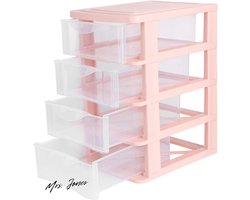 Mrs. Jones Lade-organizer van kunststof met doorzichtige lades - opbergkast meerlaagse opbergdoos voor kantoor school keuken eetkamer bureau .