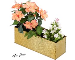 Mrs. Jones Langwerpige Plantenbak Binnen Bloempotten Planten Metaal Geel 135x40x125cm HBD .