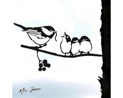 Mrs. Jones Leuke tuindecoratie van roestmetaal tuinsteker set tuindecoratie roestlook met schroefdraad decoratiefiguur tuinfiguur boomsteker roestdecoratie voor tuin balkon en terras - zwart. .