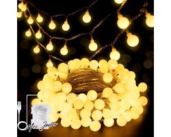 Mrs. Jones Lichtsnoeren 100 LED 10 M/33FT Lamp String Lights Batterij & USB Plug in 8 Modes Kerstverlichting Outdoor Indoor Globe String Licht voor Slaapkamer Balkon Tuinhuisje Tuin Camping - Pipiruew, Verlichting .