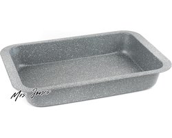 Mrs. Jones Marblestone Collection braadbakovenplaat vleesbrander traybake & batchcooking brownieblik koolstofstaal grijs - bakken - grillen .
