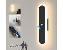 Mrs. Jones Oplaadbare LED Wandlamp Binnen met Bewegingsmelder 6W Lange Wandlampen op Batterijen 4000mAh Draadloze Wandverlichting Magnetische Lamp Muur Verlichting voor Hal Trap Entree Gang Warm Wit met Bewegingsmelder Oplaadbaar .