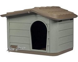 Mrs. Jones Pepita Eco dierenhuis 60 x 51 x 41 cm bruin groen divers hond huisdieren Hofleverancier meubels. .