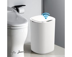 Mrs. Jones Premium Collection Automatische Vuilnisemmer - Sensor - 12L - Waterdicht - Intelligente Deksel - ABS-Kunststof - Zwart .
