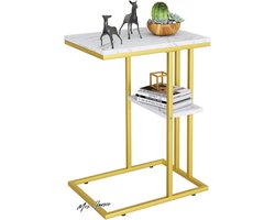Mrs. Jones Premium Collection C-vormige bijzettafel - Salontafel - Snacktafel - Klein formaat - Metaal - Woonkamer - Slaapkamer .