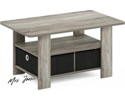 Mrs. Jones salontafel met lade - Frans eiken zwart - moderne stijl .