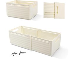 Mrs. Jones Set van 2 uittrekbare opbergdozen - opbergmand kunststof opbergdoos voor badkamer keuken - slaapkamer opbergdoos. .