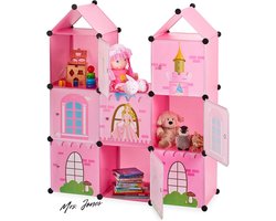 Mrs. Jones Speelgoedkast Prinsessen Kasteel Kinderkamer - Roze - HxBxD: ca. 128 x 110 x 37 cm .