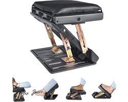 Mrs. Jones Voetsteun onder Bureau Verstelbaar Ergonomische Voetensteun met Massage voor Kantoor Thuis Voetensteun Kruk Hoogte Hoek Verstelbaar - Heninhill - Zwart .