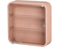Mrs. Jones wandvitrine voor automodellen - anime-figuren verzamelen - 3 lagen - hangend - 30 x 8 x 30 cm - magneetdeur - helder - aan de muur .