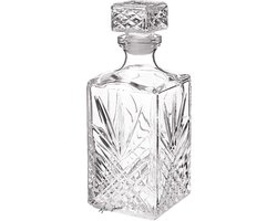 Mrs. Jones Whisky karaf Selecta - heldere karaf 1000 ml - vaatwasmachinebestendig - glazen karaf met sluiting 73281 .