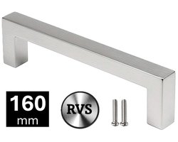 MSQDESIGN - Handgrepen RVS 160mm - Handgrepen keukenkast zilver - Handgrepen kast - Meubelgrepen - Keukengreep - Kastgrepen - Handgrepen keukenkastjes - Meubelgreep - Handgrepen voor deurtjes - handgreep keukenkast zilver - Deurgreep