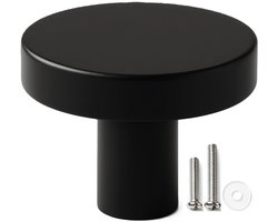MSQDESIGN - Kastknop zwart (Metaal) - Kastknoppen zwart - Deurknopjes zwart voor kast - Deurknop - Deurknopjes zwart - Handgreep - Meubelknop zwart - Meubelknoppen zwart - Deurknopjes zwart - Deurknoppen zwart - Ladeknoppen voor deurtjes