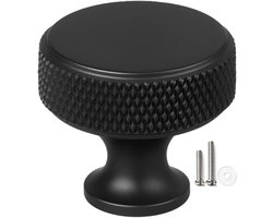 MSQDESIGN Kastknop zwart (Metaal) - Kastknoppen zwart - Deurknopjes zwart voor kast - Deurknopjes zwart - Meubelknop zwart - Meubelknoppen zwart - kast knop zwart - Deurknoppen zwart - Ladeknoppen voor deurtjes -incl schroeven