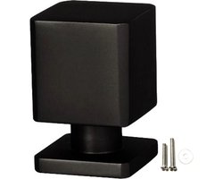 MSQDESIGN - Kastknop zwart vierkant (Metaal) - Kastknoppen zwart - Deurknopjes zwart voor kast - Deurknop zwart - Deurknopjes zwart - handgreep zwart - meubelknop zwart - Meubelknoppen zwart - deurknoppen zwart - ladeknoppen voor deurtjes