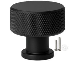 MSQDESIGN - LUXE Kastknop zwart (Metaal) - Kastknoppen zwart - Deurknopjes zwart voor kast - Deurknop zwart - Deurknopjes zwart - Handgreep zwart - Meubelknop zwart - Meubelknoppen zwart - Deurknoppen zwart - Ladeknoppen voor deurtjes