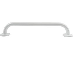 MSV Badkamer/douche wand/muur handgreep - rvs metaal - wit - 60 cm - Extra houvast beugel