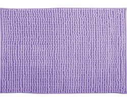 MSV Badkamerkleed/badmat tapijtje voor op de vloer - lila paars - 40 x 60 cm - Microvezel - anti slip