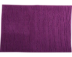 MSV Badkamerkleed/badmat/toilet - voor op de vloer - paars - 40 x 60 cm - microvezel - anti-slip